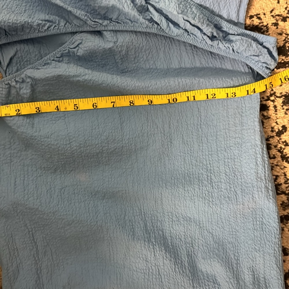 ASOS Design EUC Seersucker Wrap Like Upper Part  With Cut Detail - Picture 16 of 17
